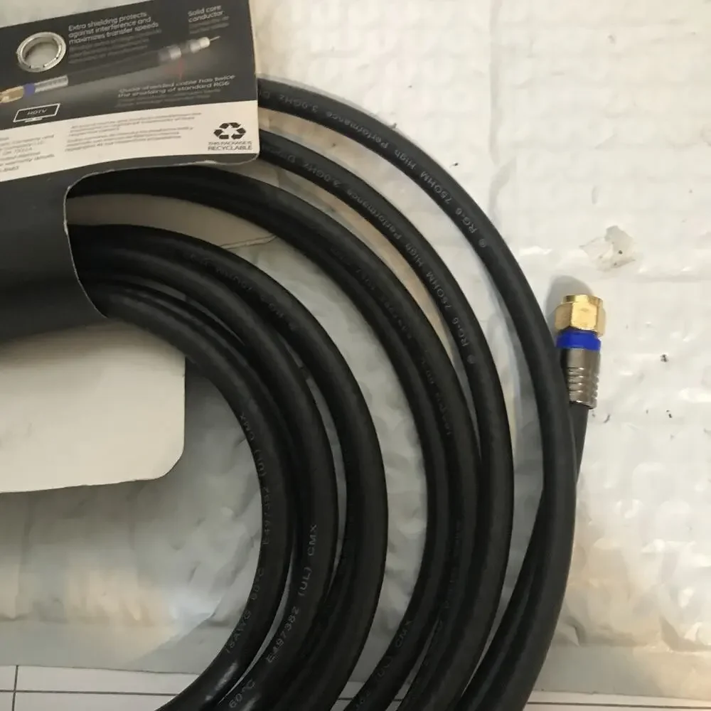 GE 33732 Pro Quad-Shield RG6 Coax Cable 15 ft 4.5m by jasco 2018 New NOS